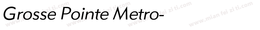 Grosse Pointe Metro字体转换